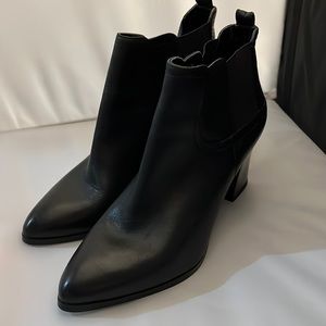 Franco Sarto ankle boots high heels pointy leather black